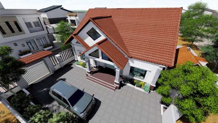 nhà cấp 4 mái ngói